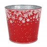 Apac Red Snowflake Planter With Liner