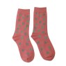 SOCK BAMBOO SPOT PINK/GRY LDS