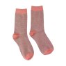 SOCK BAMBOO STRIPE PINK/GRY LDS