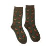 SOCK BAMBOO HORSES GRN LDS