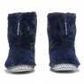 Bedroom Athletics Monroe Faux Fur Slipper Boot Peacoat Navy/Trace Grey