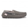 SLIPPER HANKS 9 GRY SUEDE MOCCASIN