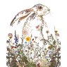 CARD WILDFLOWER HARE