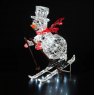 SNOWMAN SKIING 50CM ACRYLIC