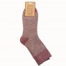 SOCK COSY CORNFLOWER HERRINGBONE LDS