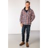 Rydale Rydale Ulrome Hooded Fleece Overshirt Navy/White Check