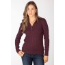 Rose Roofing Rydale Emma Cable 1/4 Zip Jumper Burgundy