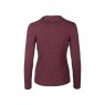 Rose Roofing Rydale Emma Cable 1/4 Zip Jumper Burgundy