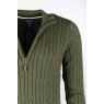 Rydale Rydale Emma Cable 1/4 Zip Jumper Khaki