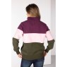 SWEATSHIRT BYLAND COW 8 OLV/SORBET/BERRY
