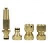 CONNECTOR SET WATER HOSE 4PC BRASS
