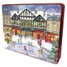 BISCUIT TIN 600G XMAS HIGH STREET