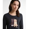 Barbour Barbour Hedley Long Sleeve T-Shirt Navy Dog