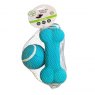 Pet Living Tennis Dog Toys 3 Pack Assorted