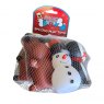 DOG TOY SQUEAKY CHARACTER 5PK XMAS