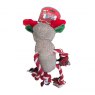 Paws Behaving Badly Christmas Plush Rope Character Dog Toy Assorted