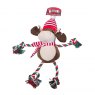 Paws Behaving Badly Christmas Plush Rope Character Dog Toy Assorted