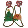 ROPE WITH PLUSH TOY FIG 8 XMAS