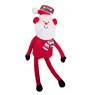 Paws Behaving Badly Christmas Plush Cord Squeak Dog Toy Assorted