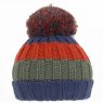 SSP Hats Men's Stripe Knitted Bobble Hat Assorted