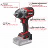 Einhell Einhell Cordless Impact Wrench TP-CW 18/750-C