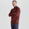 Ridgeline Ridgeline Hartland 1/4 Zip Knitted Jumper Oxblood