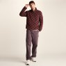 Tog24 Tog24 Charlton 1/4 Zip Fleece Brown Checkerboard