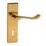 DOOR LEVER/KEY HOLE 150MM BRASS