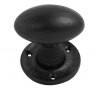 DOOR KNOB 55MM OVAL PAIR BLK