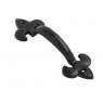 HANLE PULL 175MM BLACK FLEUR DE LY