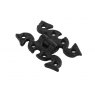 HINGE ORNATE 80MM PAIR BLACK
