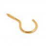 HOOK UNSHOULDERED 5PK BRASS