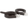 *STIRRUP LEAT 1"X54" BLACK NON STRETCH