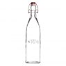 SQUARE BOTTLE 1L CLIP TOP KILNER