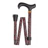 CANE FOLDING BLACK FLORAL