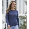 TSHIRT HTHR NAVY XL LADIES LONG SLEEVE