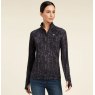 *TOP 1/4 ZIP XXL BLK BIT PRINT