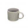 *MUG CHEVRON GREY EMBOSSED SIIP