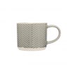 *MUG CHEVRON GREY EMBOSSED SIIP