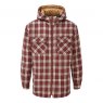 Fort Workwear Fort Penarth Hooded Shirt Fleece Red