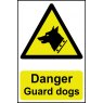 SIGN-DANGER GUARD DOGS - PVC (200 X 300MM