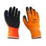 GLOVES ORANGE FOAM LATEX COATED 13G