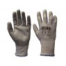 *GLOVES GREY PU COATED CUT 5 LINER