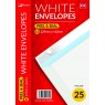 *ENVELOPE C5 25PK WHITE