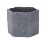 POT HEXAGON 42CM GREY SLATE