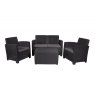 ROYALCRAFT Faro Lounge Set 4 Seater Black