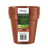 POT PLASTIC 4"/10CM PK5 TERRACOTTA