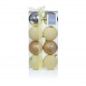 *BAUBLES 8PK 8CM CHAMP & GLITTER