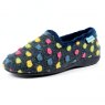 Lunar Lunar Helix Polka Dot Slipper Mid Blue