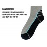 Bramble Bramble Ladies Size 4-7 Hiker Socks Grey/Black 3 Pack